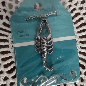 Rag Frog Revival scorpion pendant necklace 18"